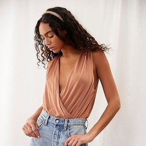 Free People Taupe Bodysuit